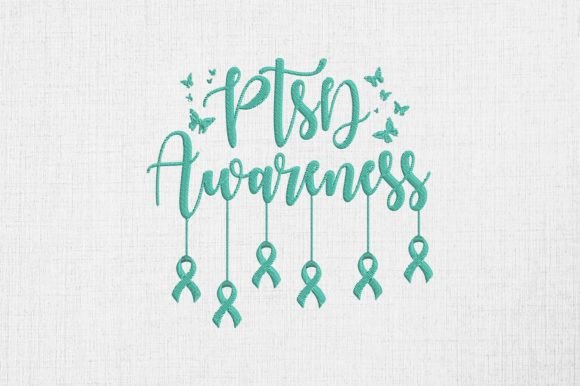 PTSD Awareness Teal Ribbon