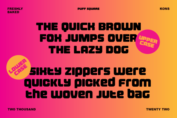 Puff Square Font PNG with transparent background - Preview 1