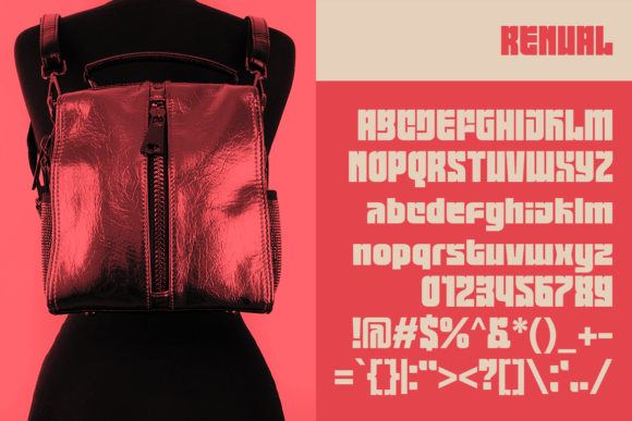 Renual Font font preview - 2