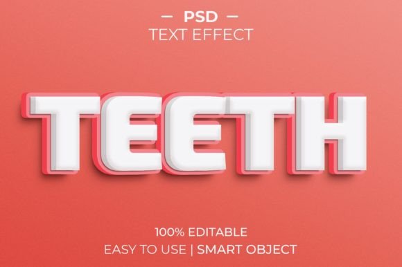 Teeth 3d Text Effect Style Graphic Layer Styles By himelgfx