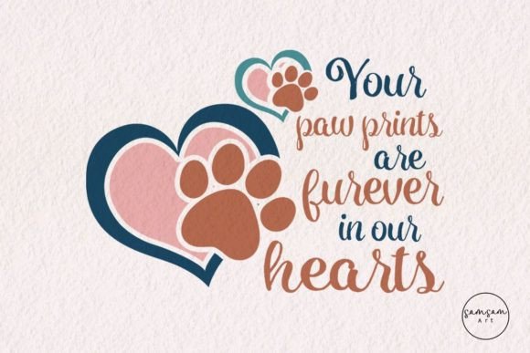 Your Paw Prints Sublimation memorial paw print quote design for mugs and frames