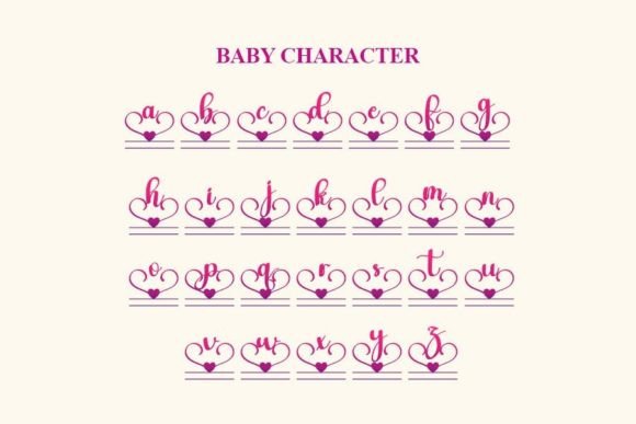 Baby Monogram Font - Preview 2