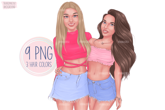Best Friends Clipart Besties Clipart Graphics