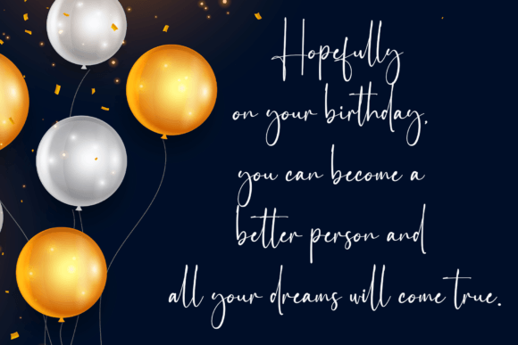 Birthday Font - Preview 1