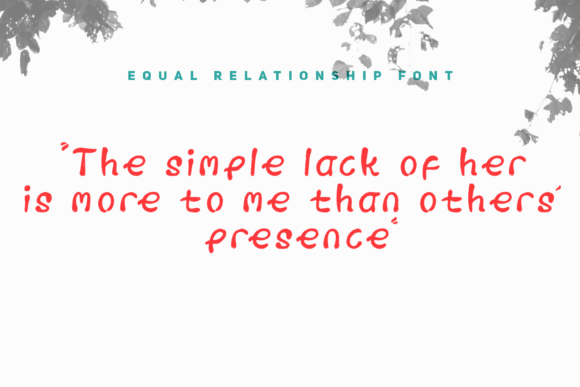 Equal Relationship Font - Preview 2