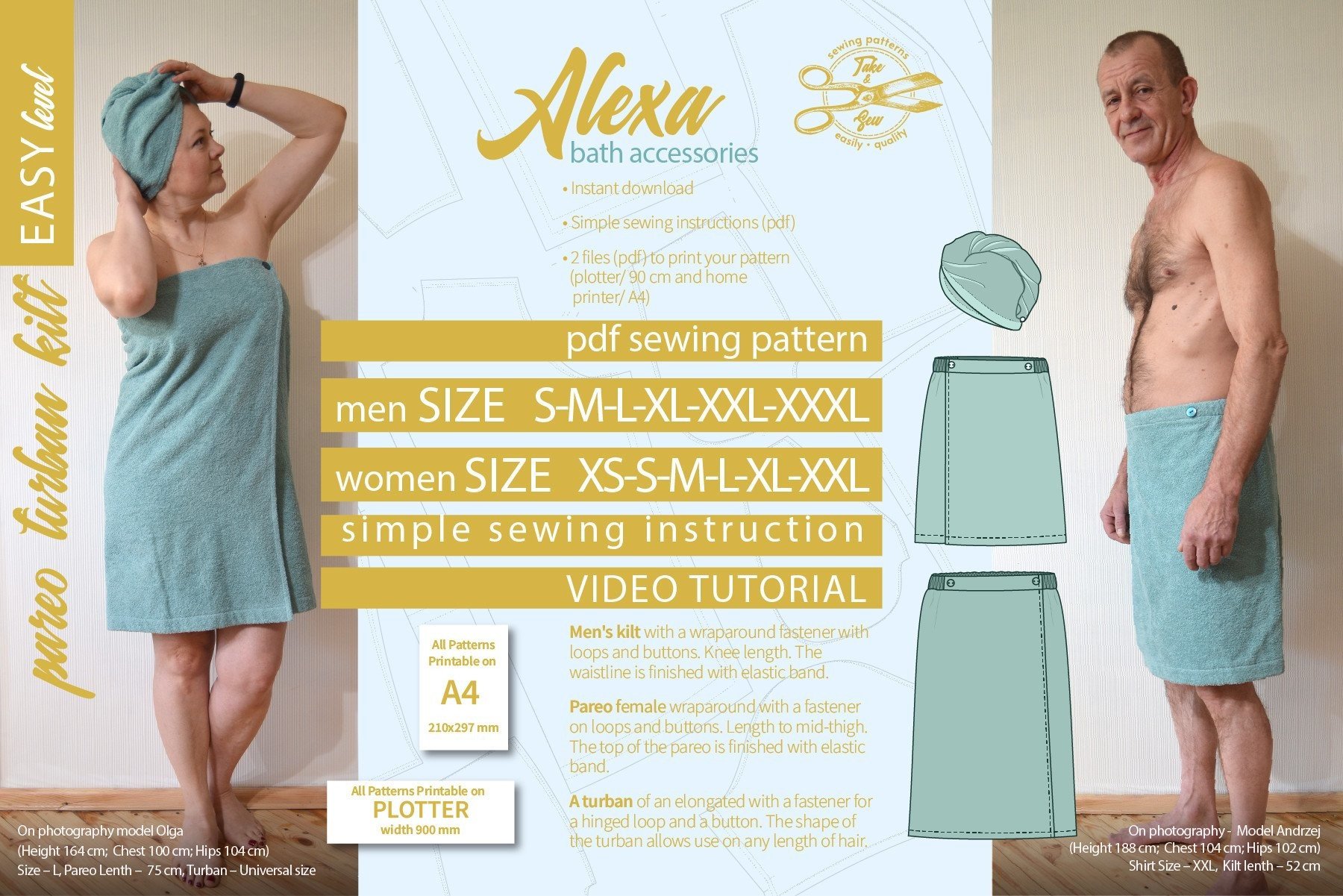 Family Sauna Accessories Pattern Alexa