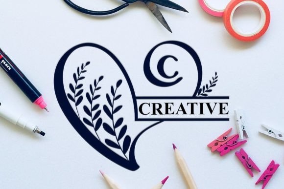 Heart Flower Monogram Font - Preview 4