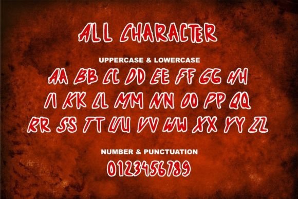 Helena Bloods Font PNG with transparent background - Preview 2