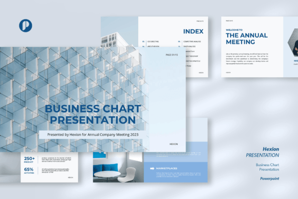 Preview of Hexion – Chart Business Presentation business report presentation template