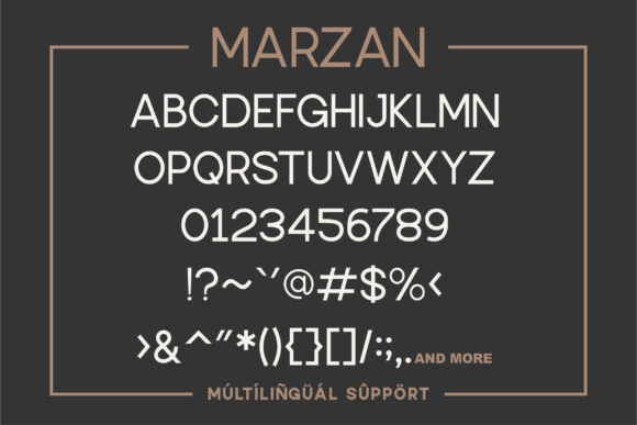 Marzan Font PNG with transparent background - Preview 2