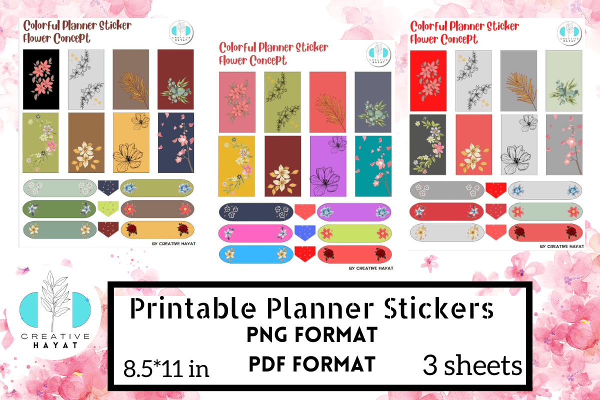Planner Stickers Graphics Printable Planner Stickers Graphic by Creativehayat · Creative Fabrica
