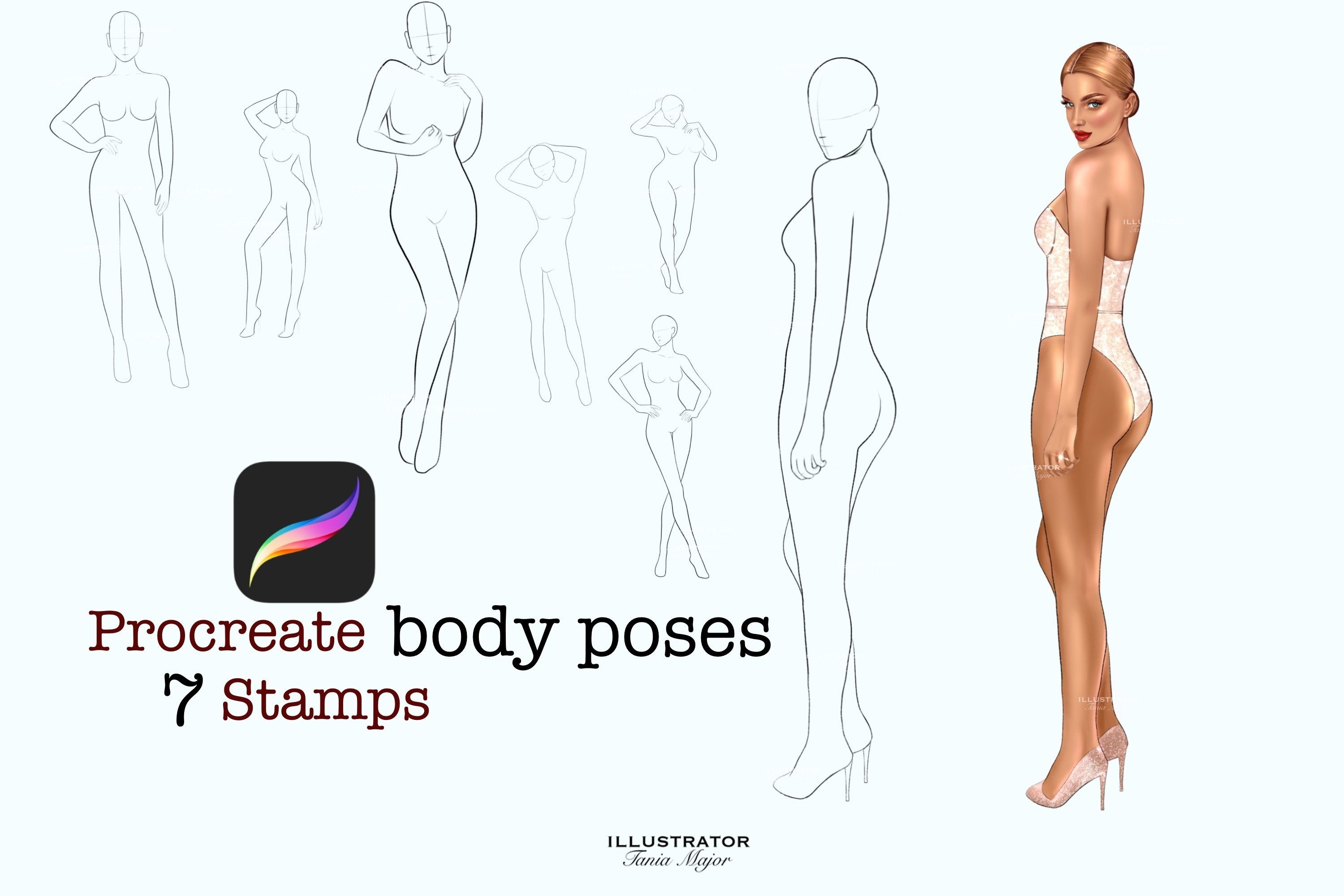 Procreate Pose Stamps - photo 1