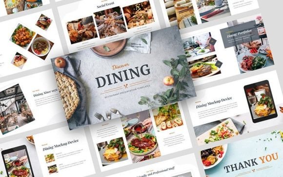 Preview of Restaurant PowerPoint Template food presentation template