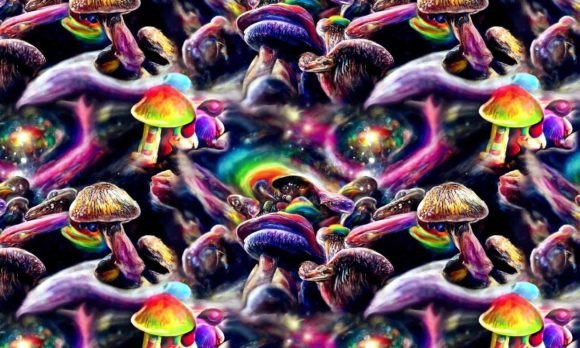 Space Mushroom Gráfico Fondos Por gornidesign
