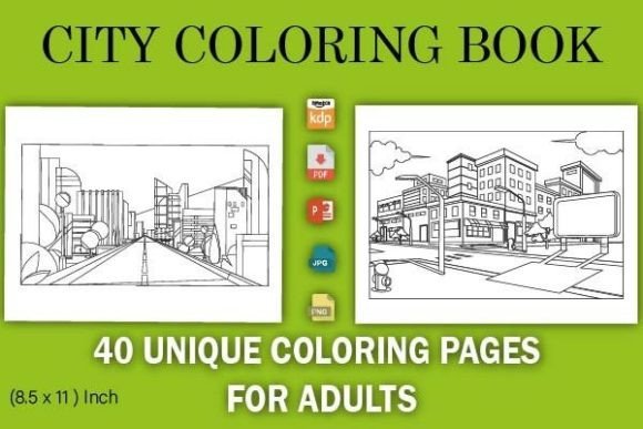 City Coloring Book for Adults