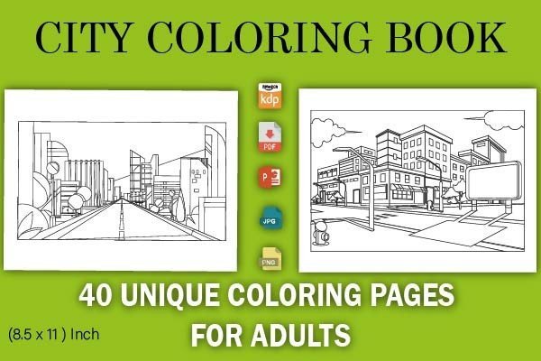 City Coloring Book for Adults
