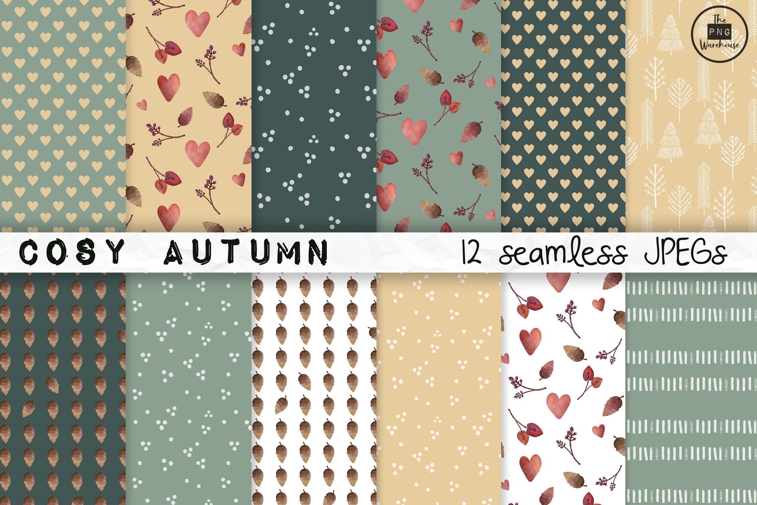 Cosy Autumn - Seamless Patterns Set Graphic by The PNG Warehouse ...