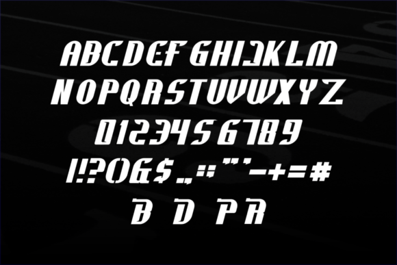 Defgo Racing Font PNG with transparent background - Preview 2