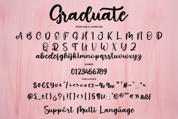 Graduate Font PNG with transparent background - Preview 4