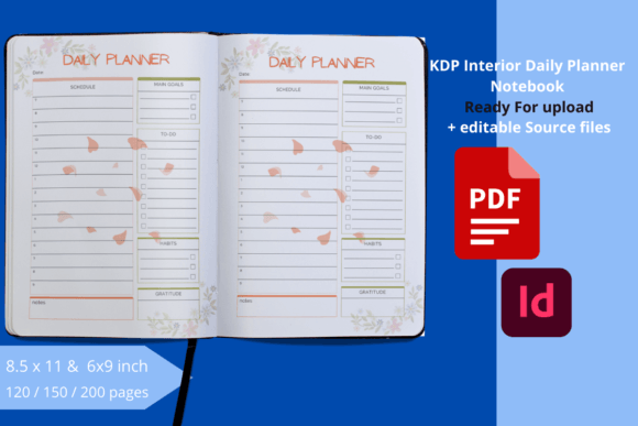 Modern Daily Planner Interior KDP Graphic by Zoom4Design · Creative Fabrica