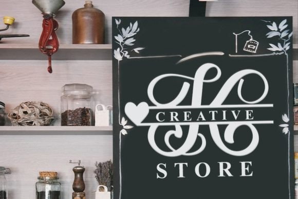 Loved Monogram Font PNG with transparent background - Preview 3