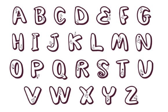 Loving U Font PNG with transparent background - Preview 3