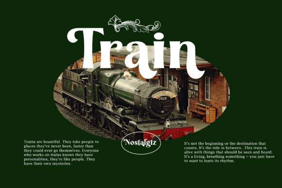 Nostalgiz Font PNG with transparent background - Preview 3