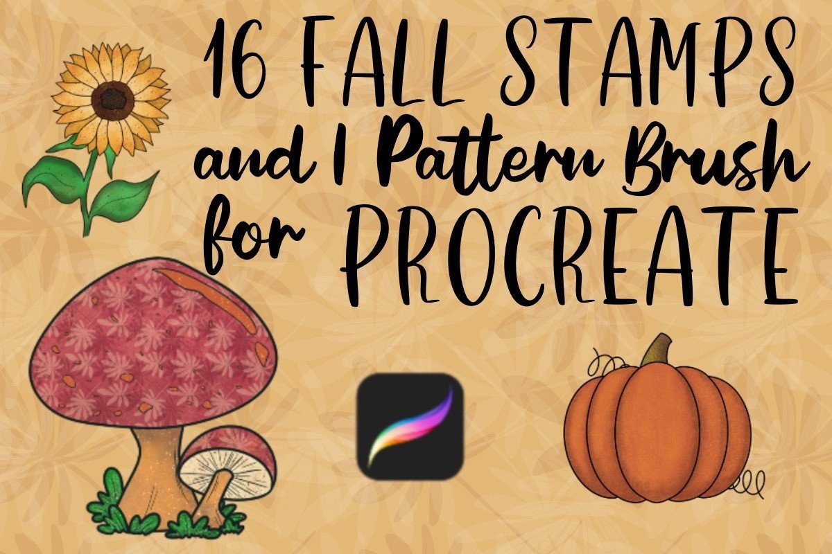 16 Fall Stamps for Procreate Graphic by Cedar Rue · Creative Fabrica