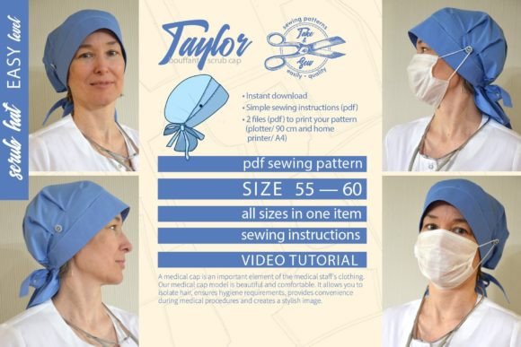 Bouffant Scrub Pattern Nurse Hat Taylor