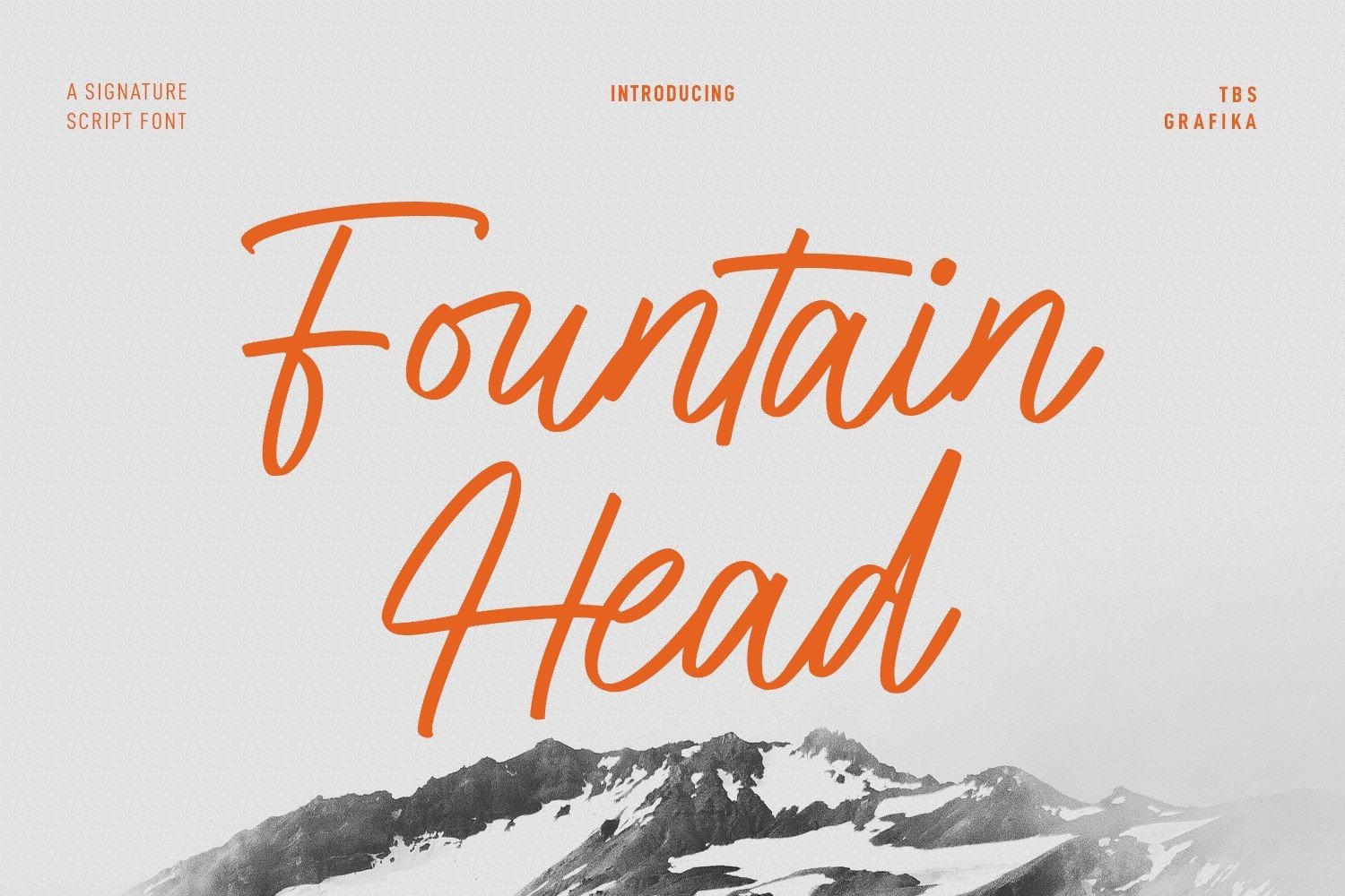 Fountain Head font preview - casual script font for social captions