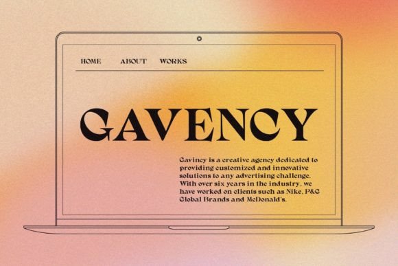 Gavency Font - Preview 1