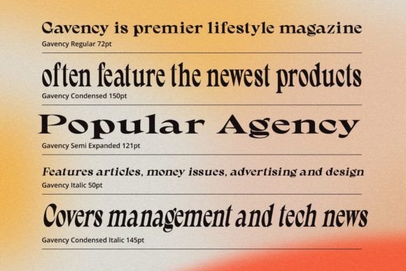 Gavency Font - Preview 5