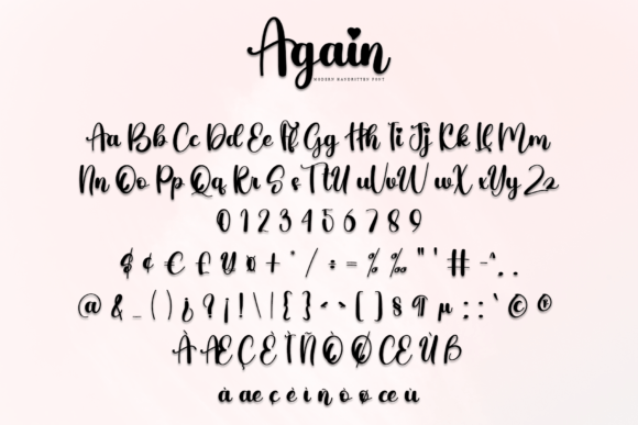 Again Font PNG with transparent background - Preview 5