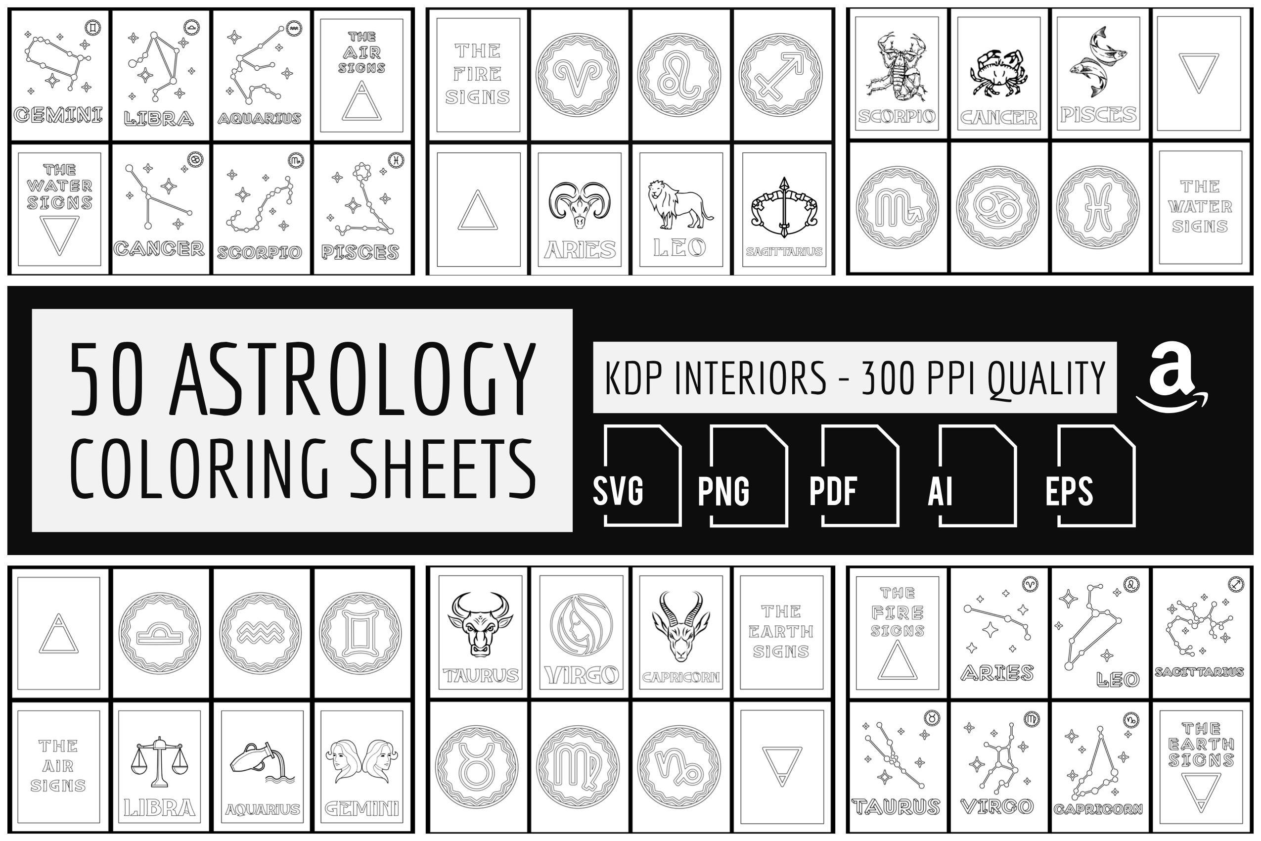 Astrology Coloring Pages