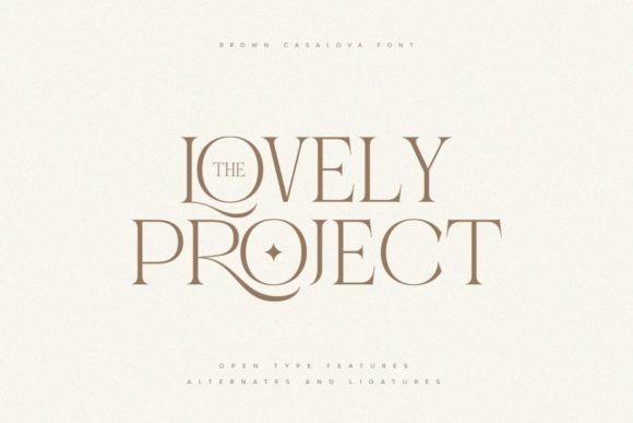 Brown Casalova Font PNG with transparent background - Preview 1