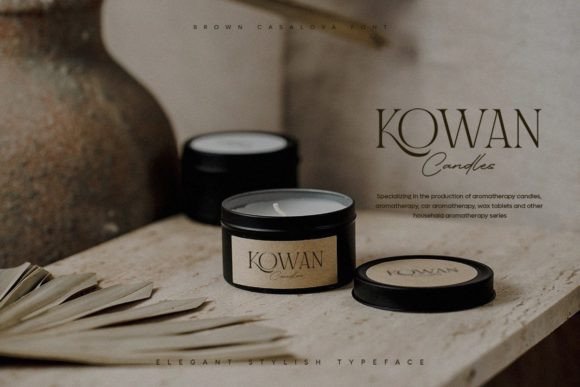 Brown Casalova Font PNG with transparent background - Preview 5
