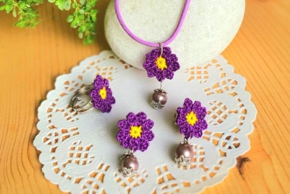 Daisy Flower Jewellery Set