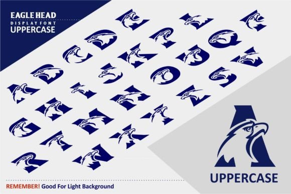 Eagle Head Font PNG with transparent background - Preview 2