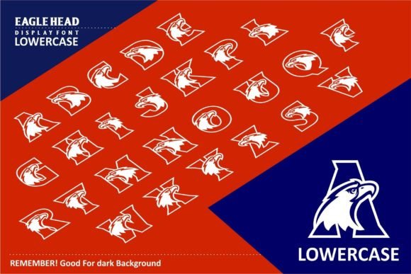 Eagle Head Font PNG with transparent background - Preview 3