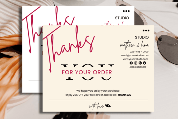 Editable Canva Thank You Card 43