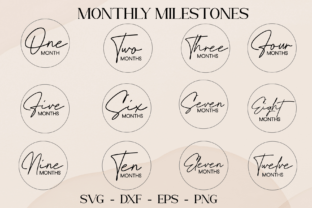 Baby Monthly Milestone 12 Svg FileS Graphic by SitaCreative · Creative ...