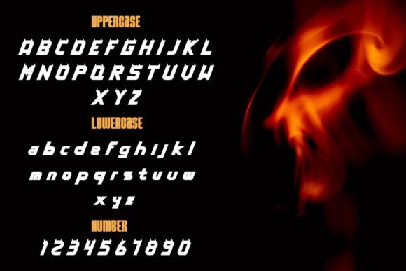 Demon Speed Font PNG with transparent background - Preview 1