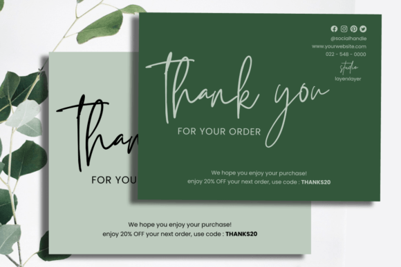 Editable Canva Thank You Card 44