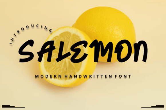 Salemon Font PNG with transparent background - Preview 1