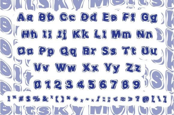 Meltsky Font PNG with transparent background - Preview 1