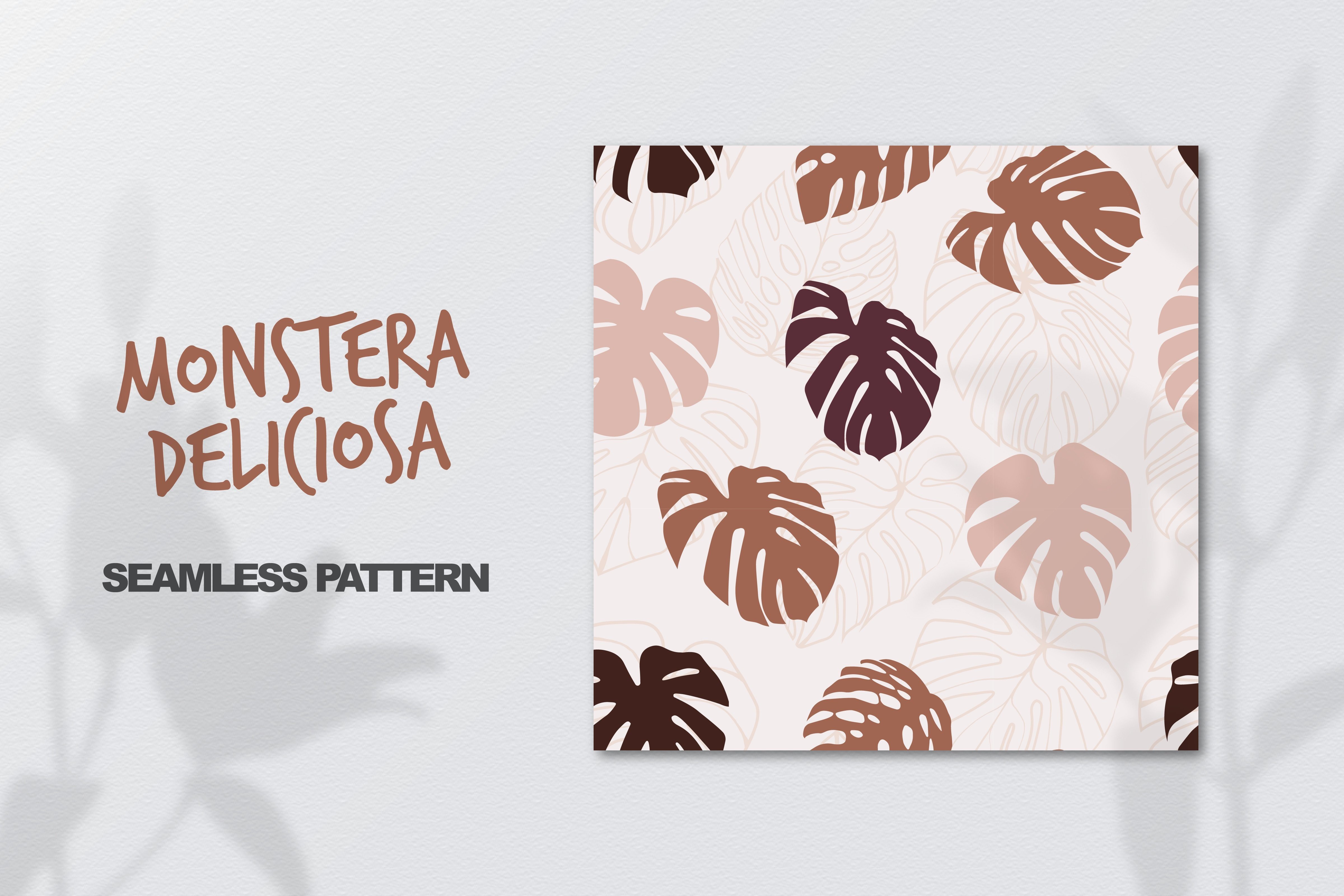 Monstera Leaf Seamless Pattern Graphic by Mangata Design · Creative Fabrica