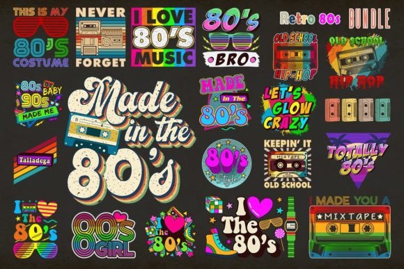 Retro 80s SVG Bundle