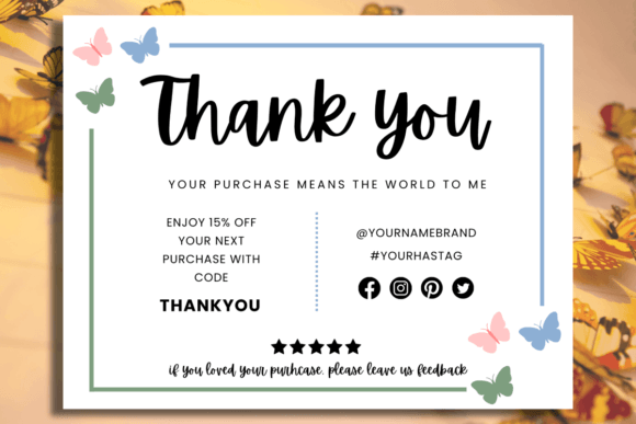Editable Canva Thank You Card 45