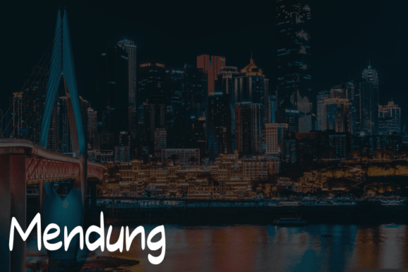 Mendung Font PNG with transparent background - Preview 3