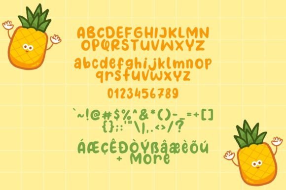 Pineapple Days Font PNG with transparent background - Preview 3